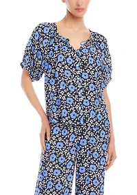 Women's Puff Sleeve Peasant Top