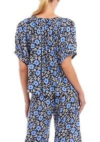 Women's Puff Sleeve Peasant Top