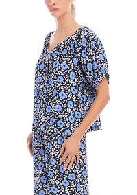 Women's Puff Sleeve Peasant Top