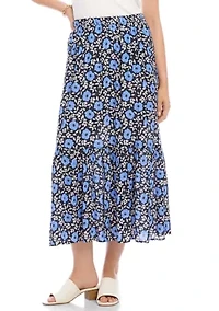 Petite Front Slit Midi Skirt