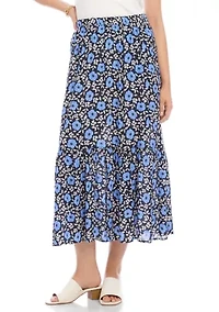 Women's Front Slit Midi Skirt