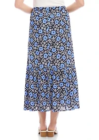 Women's Front Slit Midi Skirt