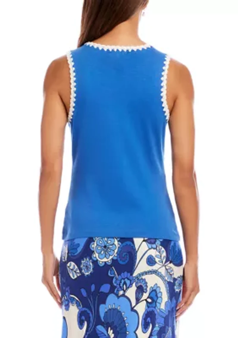 Women's Edge Stitch Contrast Tank