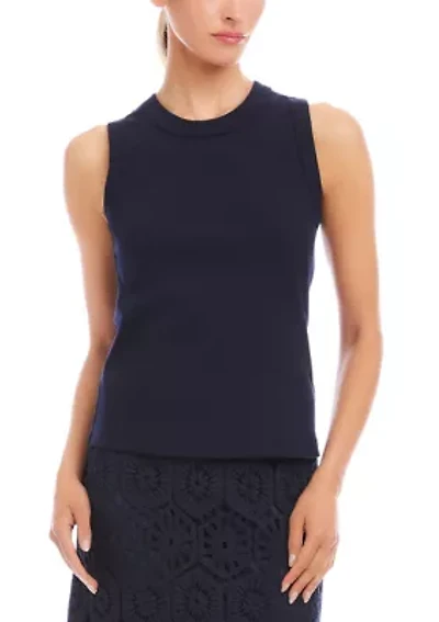 Women's Ribbed Crewneck Tank Top