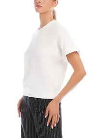 Women's Ribbed Cuffed Sleeve Top