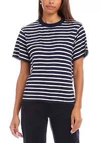 Women's Stripe Short Sleeve Top