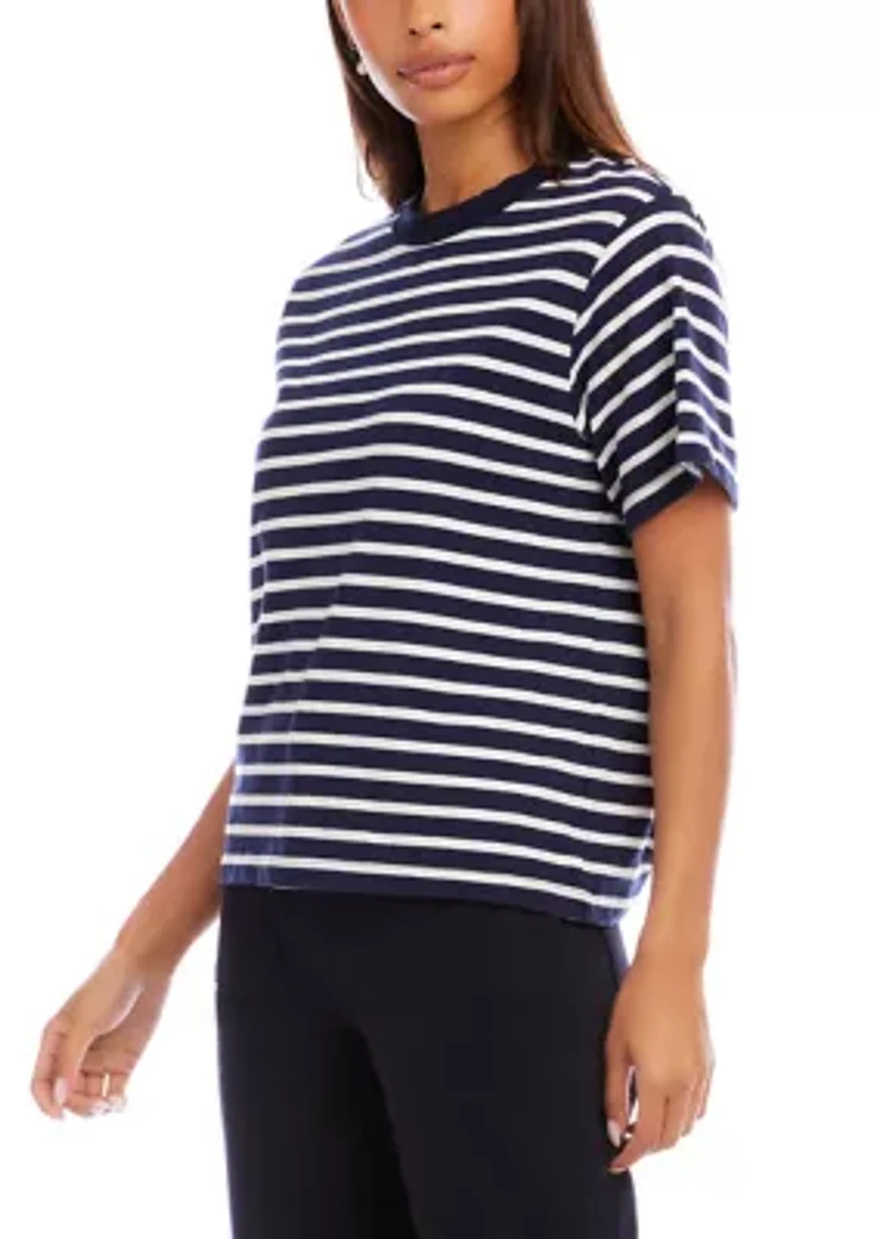 Women's Stripe Short Sleeve Top