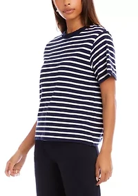 Women's Stripe Short Sleeve Top