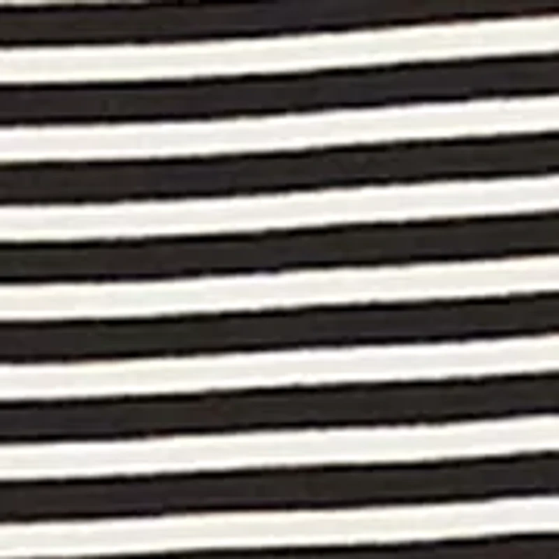 Petite Long Sleeve Stripe Double Layer Side-Slit Top