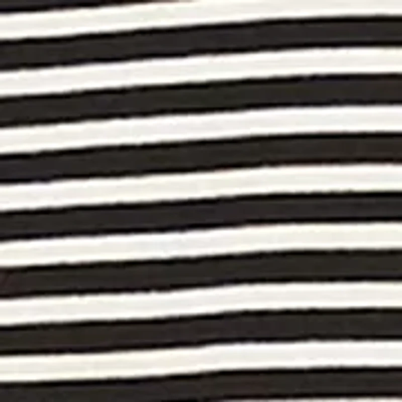 Women's Long Sleeve Stripe Double Layer Side-Slit Top