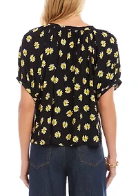 Women's Puff Sleeve Peasant Top