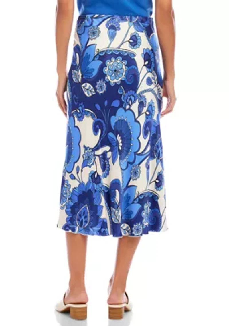 Women's Bias Cut Midi Skirt