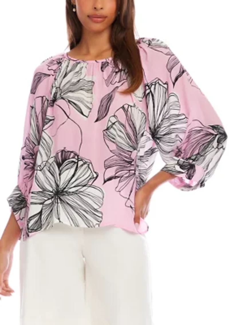 Women's Blouson Sleeve Top