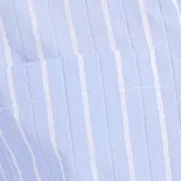 Women's Striped Faux Wrap Shirtdress