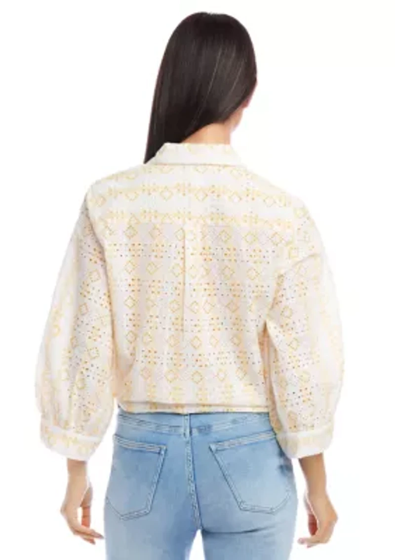 Petite Tie Front Top