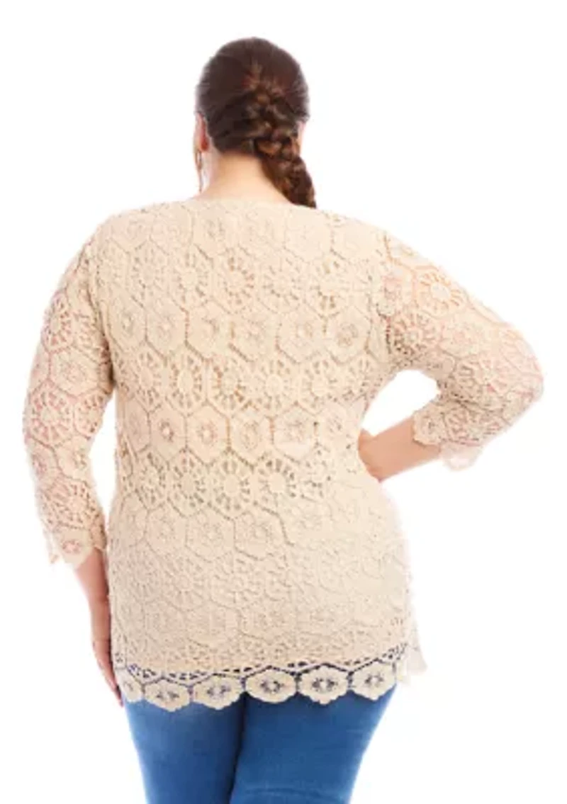 Plus Crochet Tunic