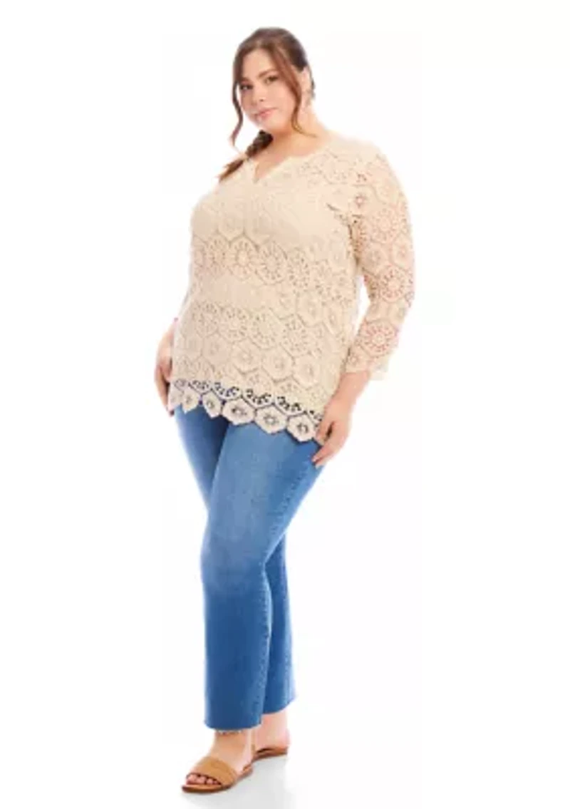 Plus Crochet Tunic