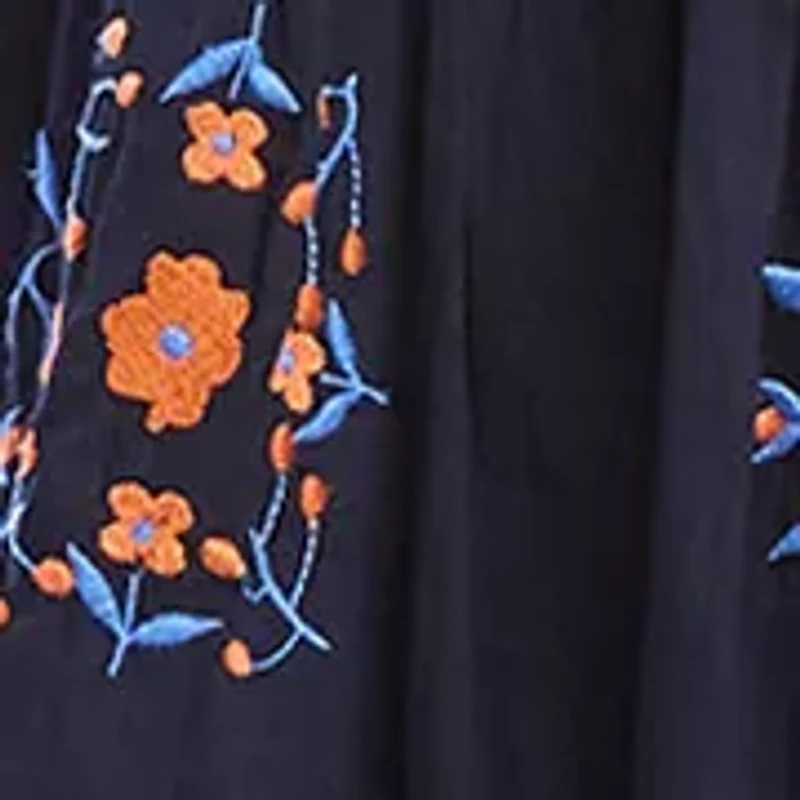 Plus Embroidered Lace Trim Dress