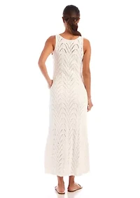 Women's Sleeveless Crochet Midi Dress