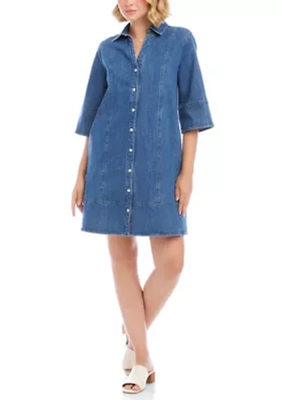 Women's Flare Sleeve Shirtdress
