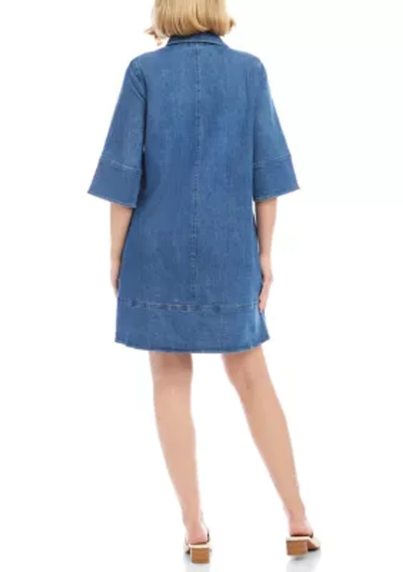 Women's Flare Sleeve Shirtdress
