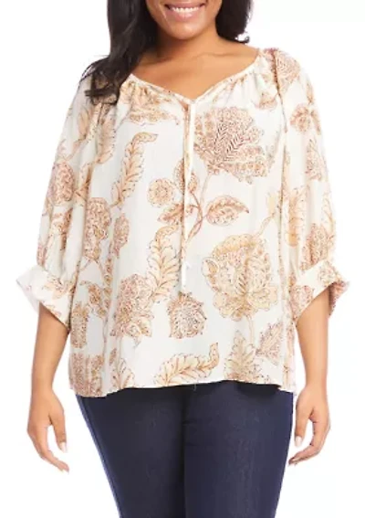 Plus Blouson Sleeve Top