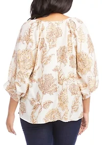 Plus Blouson Sleeve Top