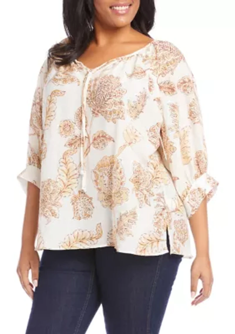 Plus Blouson Sleeve Top