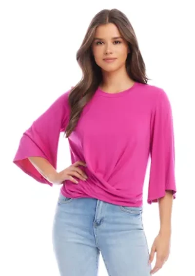 Petite Drape Front Top