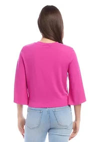Petite Drape Front Top
