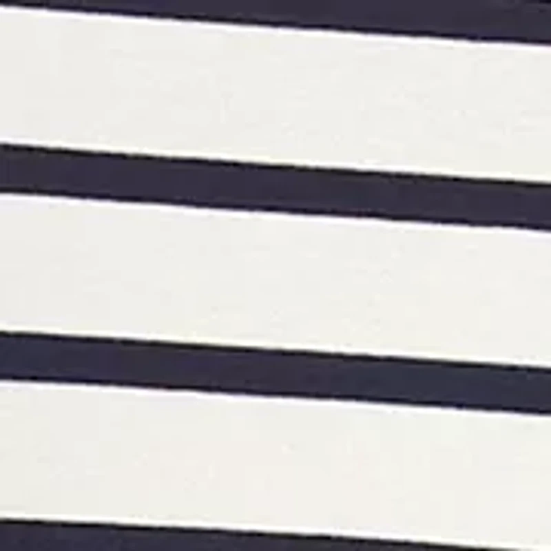 Petite Stripe 3/4 Sleeve Boat Neck Top