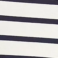 Petite Stripe 3/4 Sleeve Boat Neck Top
