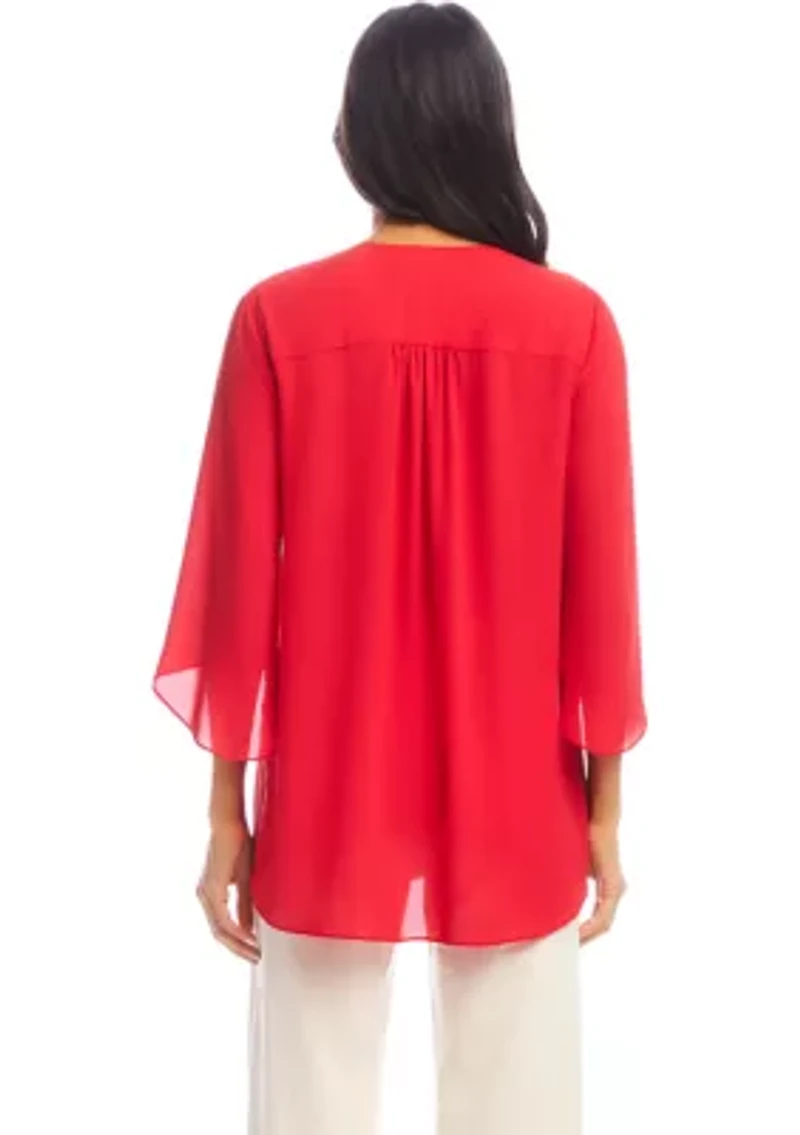 Petite Bracelet Sleeve Asymmetric Top