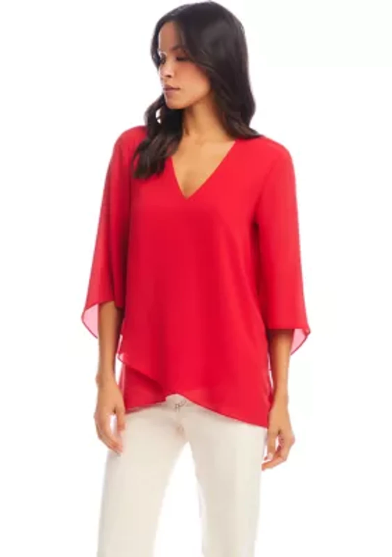 Petite Bracelet Sleeve Asymmetric Top