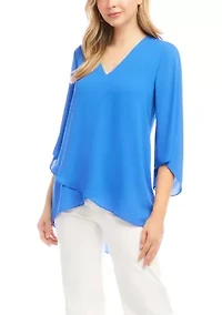 Women's Bracelet Sleeve Asymmetric Top