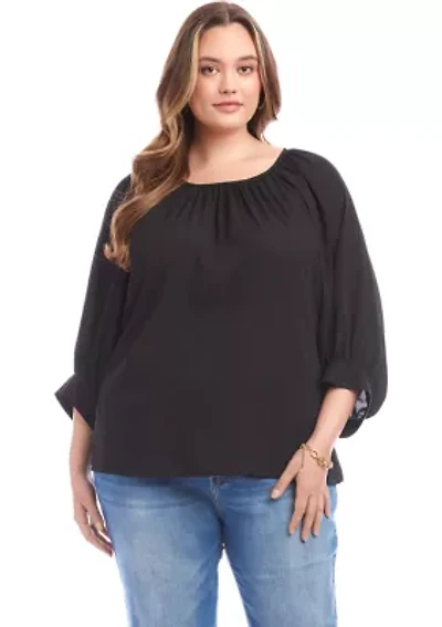 Plus Blouson Sleeve Top