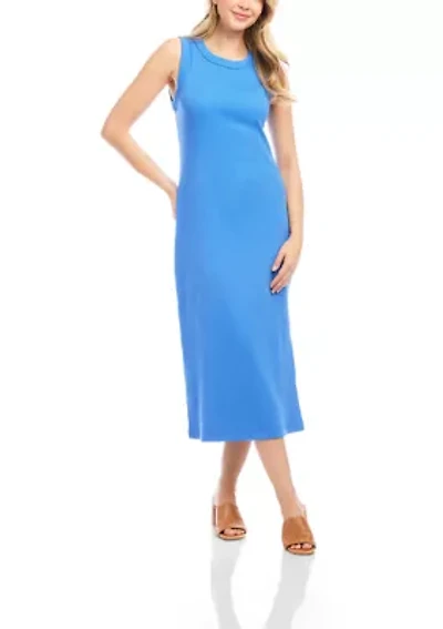 Women's Sleeveless Ribbed Column Dress