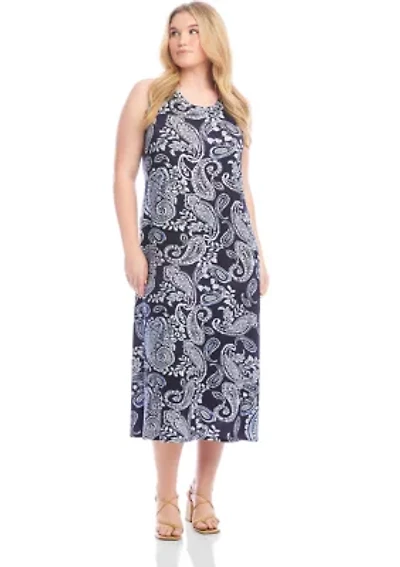 Plus Sleeveless Midi Dress