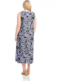 Plus Sleeveless Midi Dress