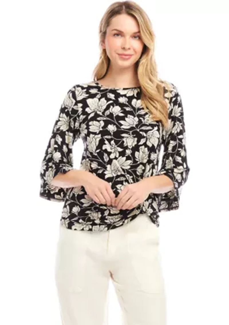 Petite Flare Sleeve Pick Up Top