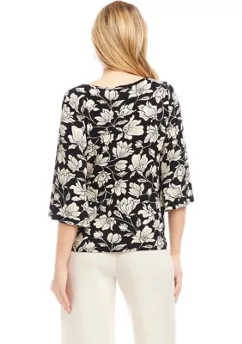 Petite Flare Sleeve Pick Up Top