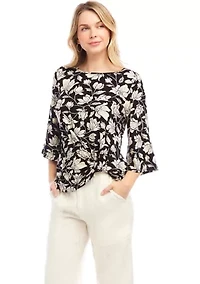 Petite Flare Sleeve Pick Up Top