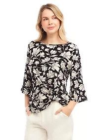 Women's Flare Sleeve Pick-Up Top