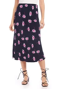 Petite Bias Cut Midi Skirt