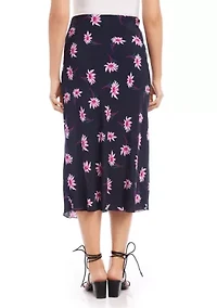 Petite Bias Cut Midi Skirt