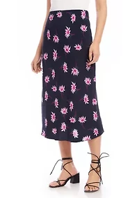 Petite Bias Cut Midi Skirt