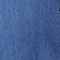 Women's Blouson Sleeve Gemstone Denim Shirt