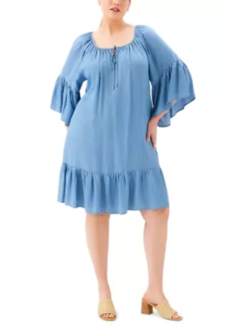Plus Ruffle Hem Dress