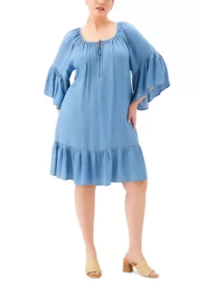 Plus Ruffle Hem Dress