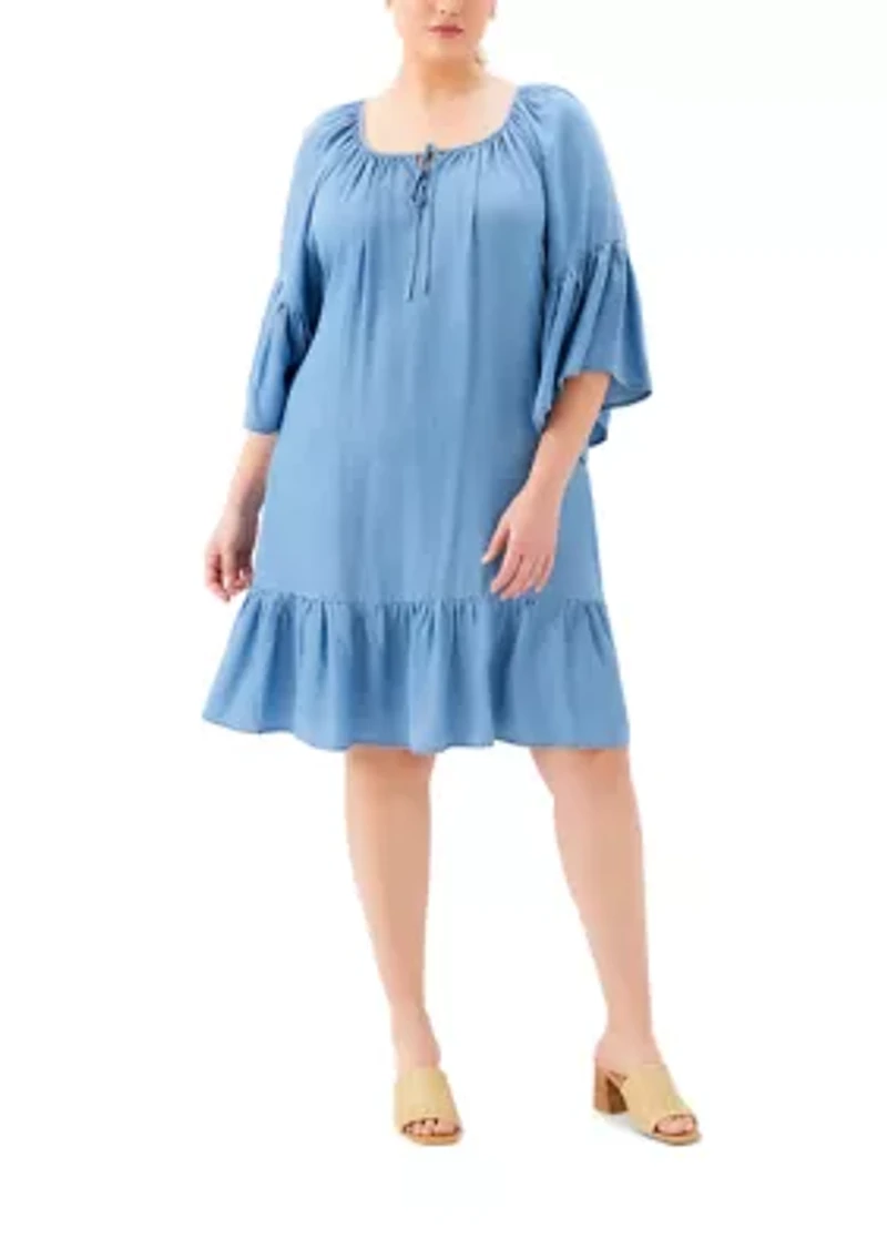 Plus Ruffle Hem Dress